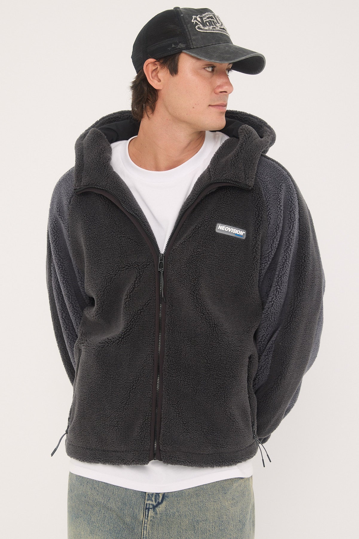 Neovision Gravity Hooded Sherpa Jacket Charcoal