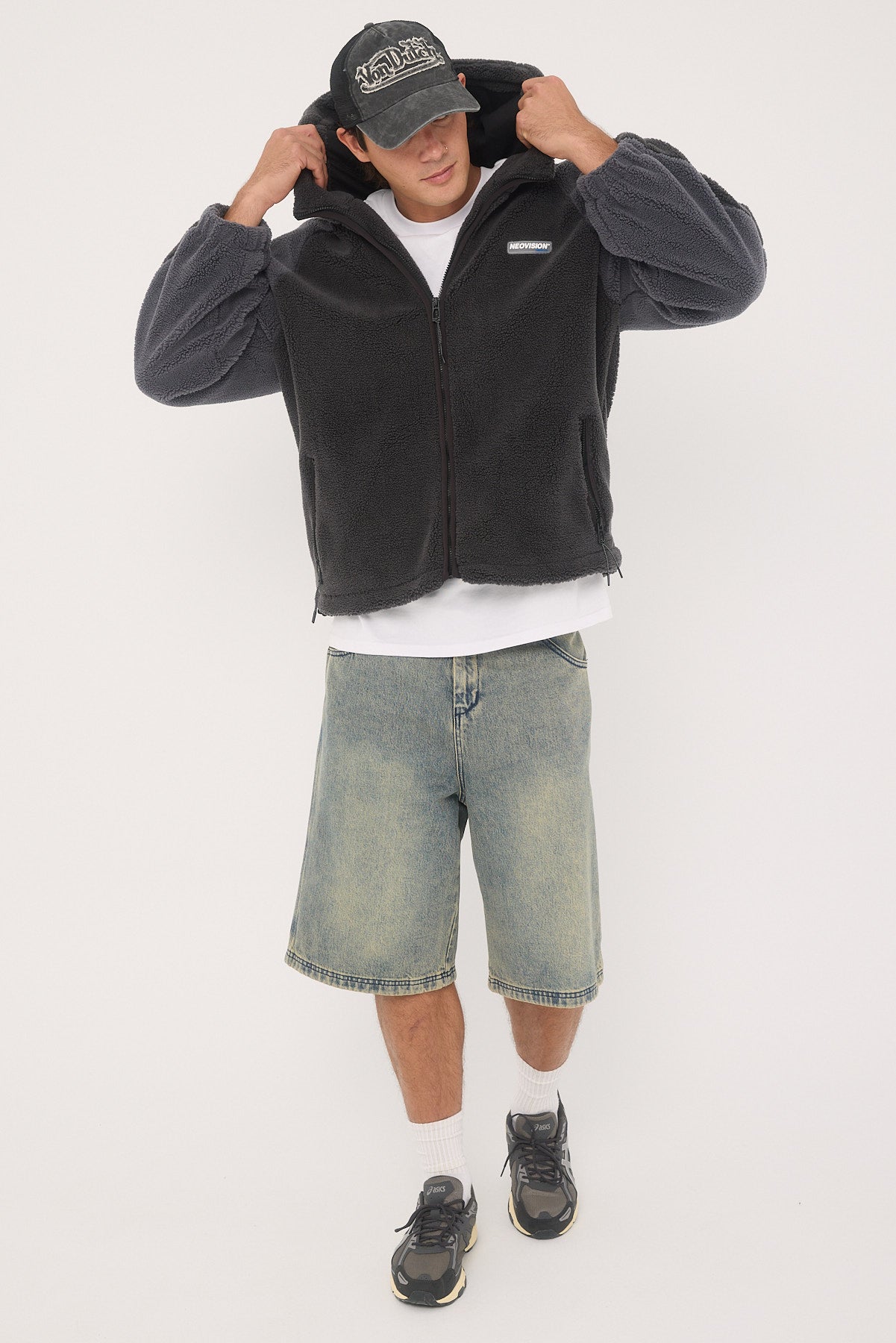Neovision Gravity Hooded Sherpa Jacket Charcoal