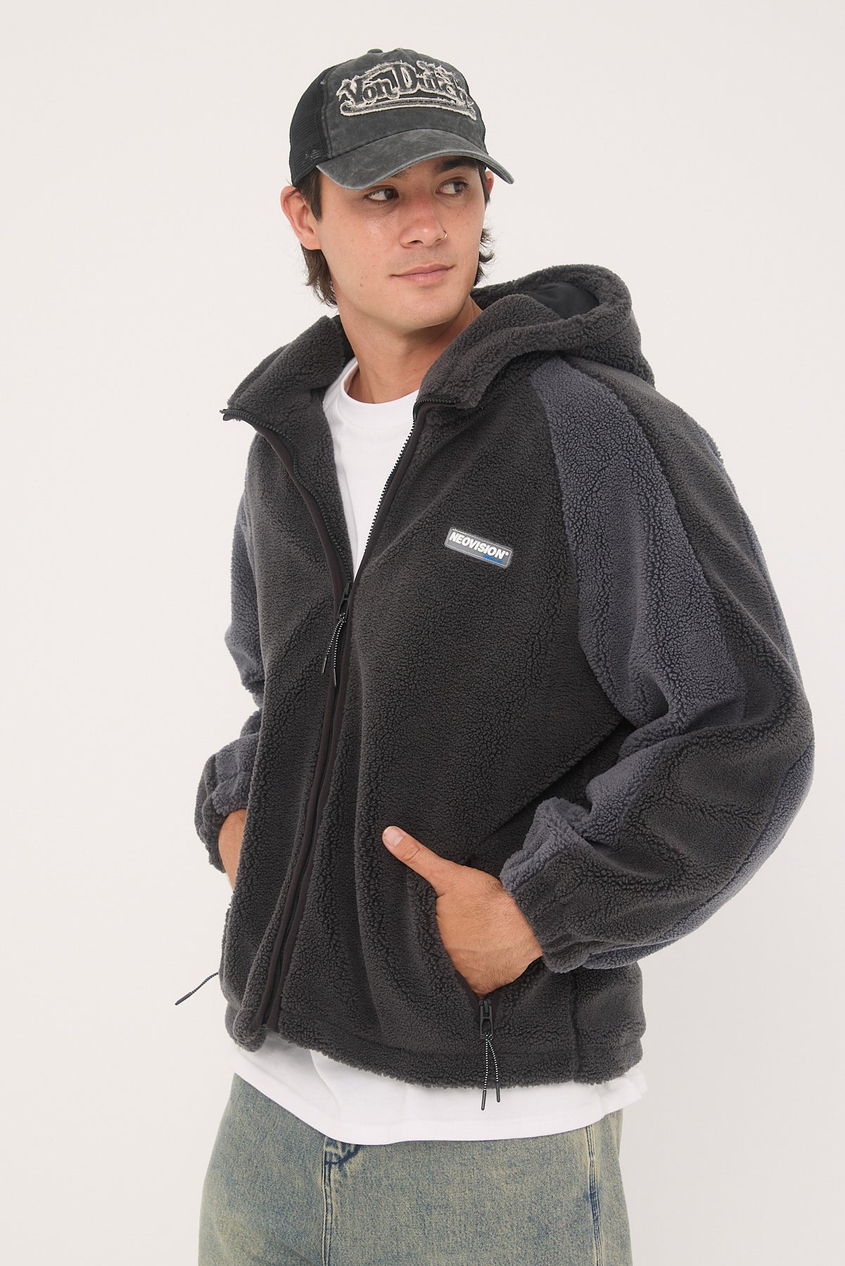Neovision Gravity Hooded Sherpa Jacket Charcoal