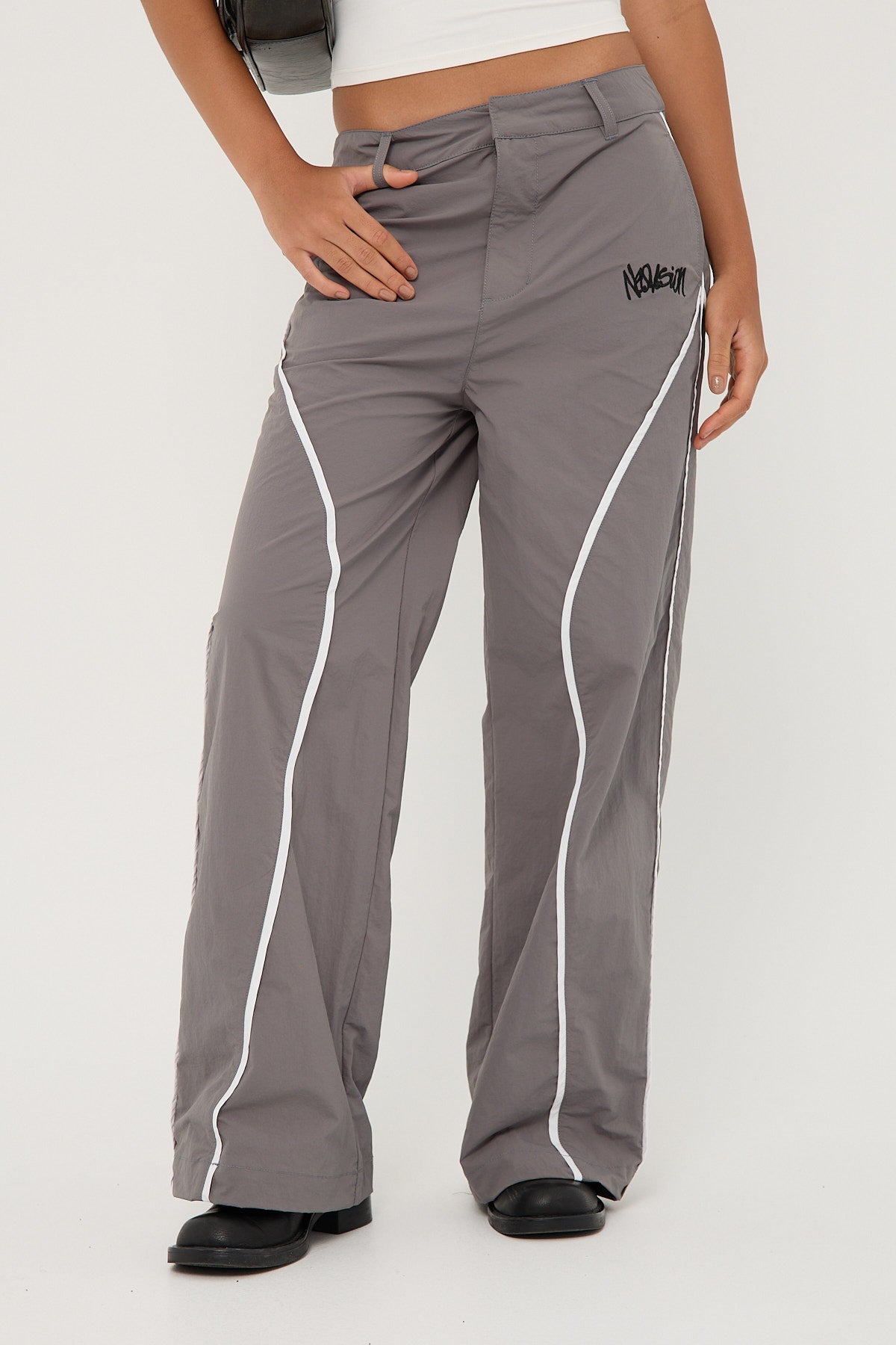 Neovision Crucial Contrast Nylon Cargo Pant Grey