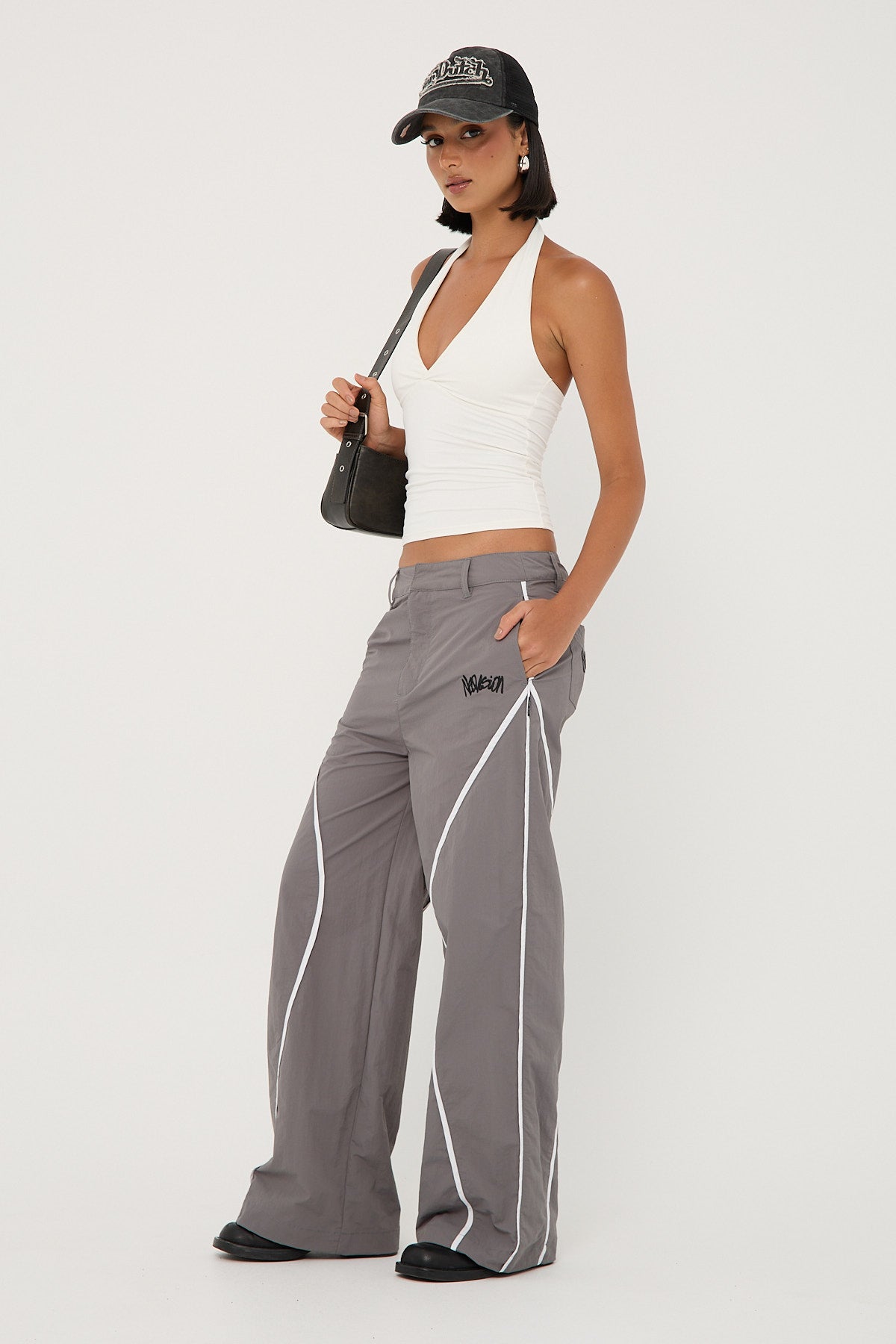 Neovision Crucial Contrast Nylon Cargo Pant Grey