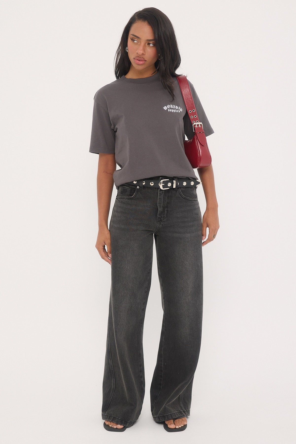 Worship Sweeper Jean Dirty Black
