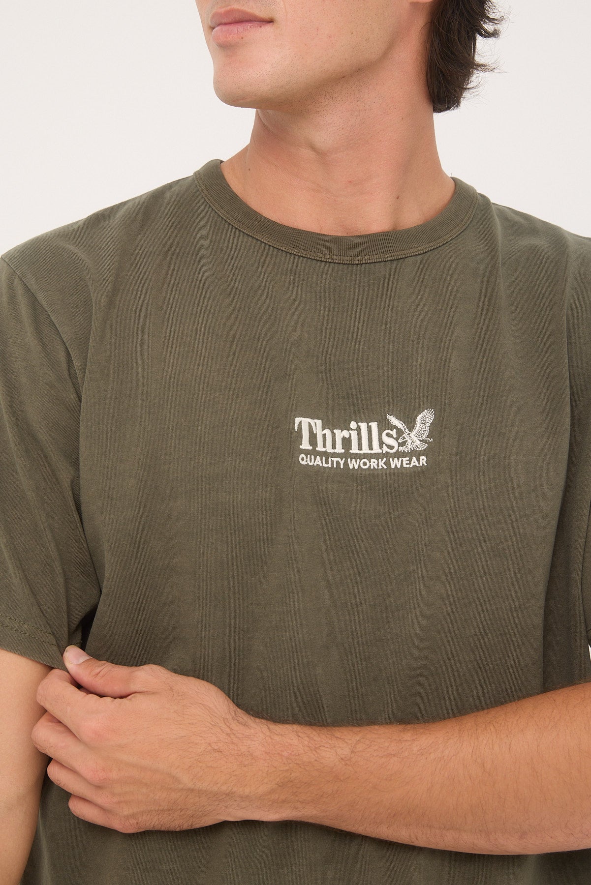 Thrills Thrills Workwear Embro Merch Fit Tee Grape Leaf